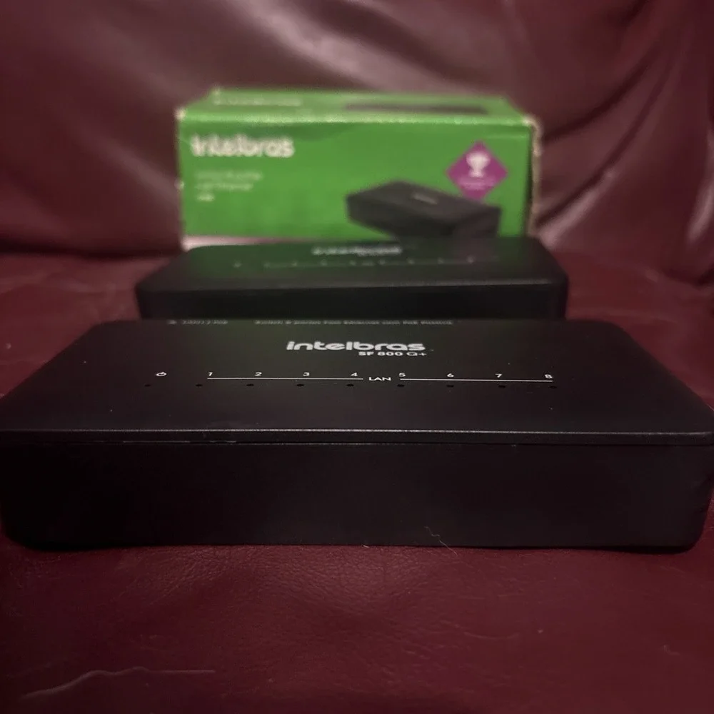 (2)INTELBRAS SF 800 Q 8‑Port Fast Ethernet Switch 0.6A 9VDC Same Day Shipping US